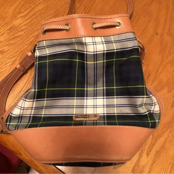 Ralph Lauren polo blackwatch plaid bucket bag - Picture 2 of 16